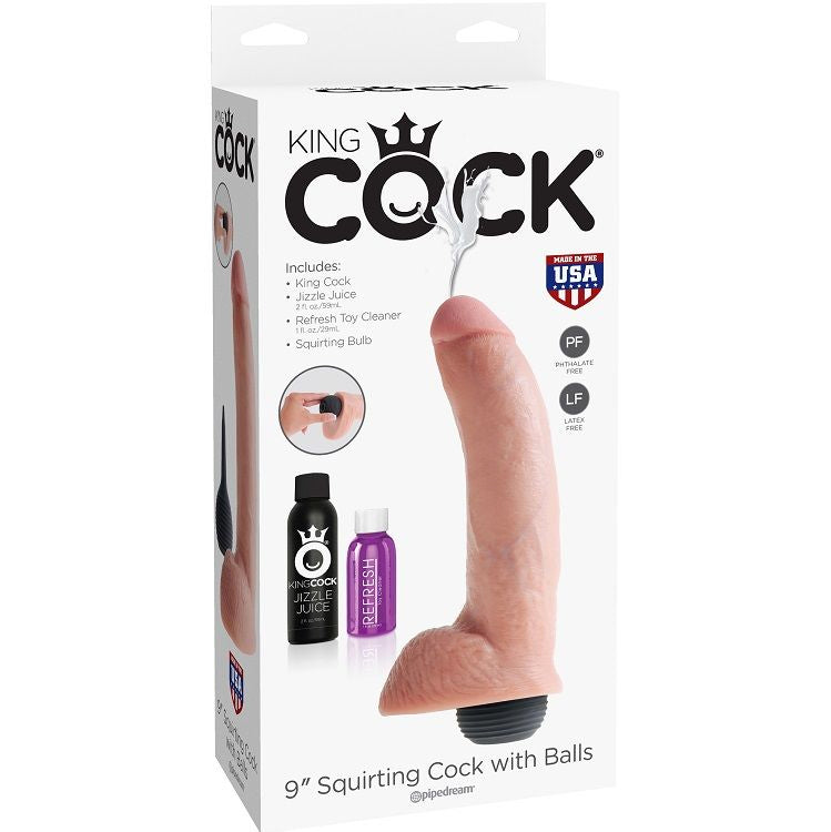 King Cock Realistic Natural Ejaculator Penis 22.86 Cm