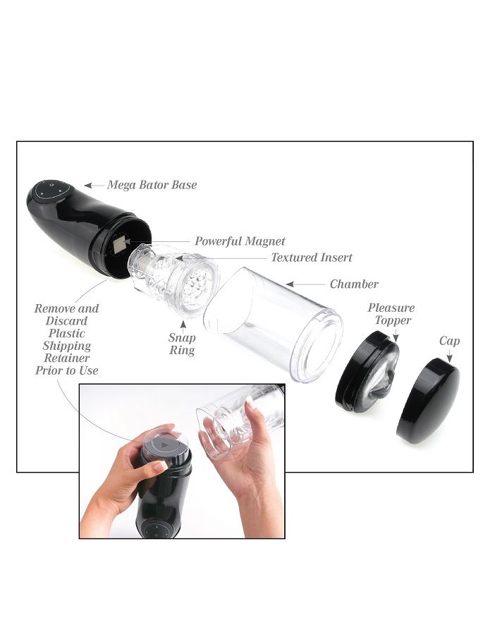 Extreme Toyz Pdx Mega Bator Usb Male Masturbator Mouth Red