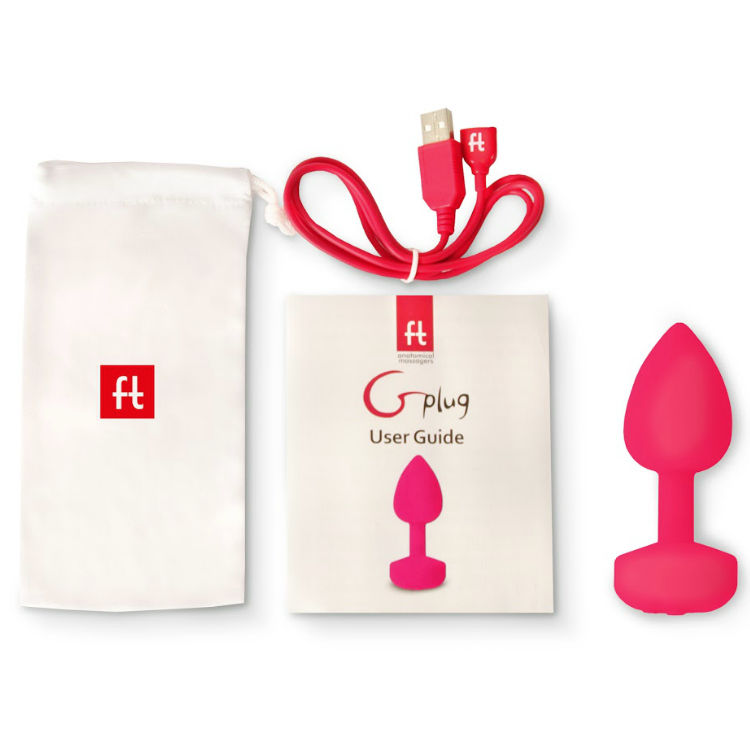 G-Vibe Funtoys Gplug Anal Rechargeable Vibrator Large Neon Pink 3.9Cm