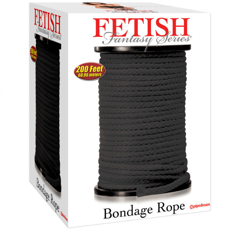 Fetish Fantasy Series Series Bondage Rope Black 60.96 Meters