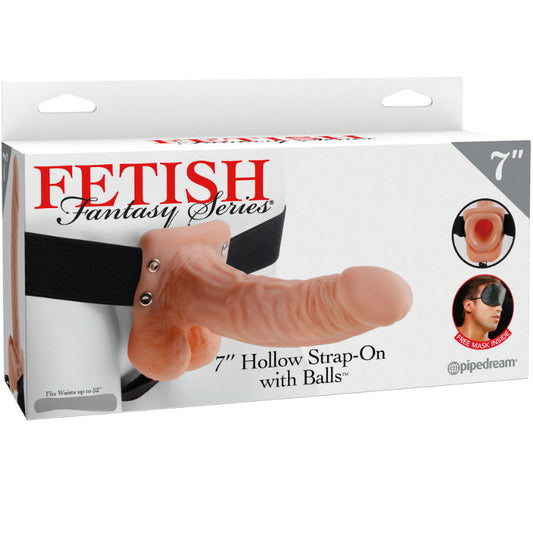 Fetish Fantasy Series Series 7 Hollow Strap-On With Balls 17.8Cm Flesh