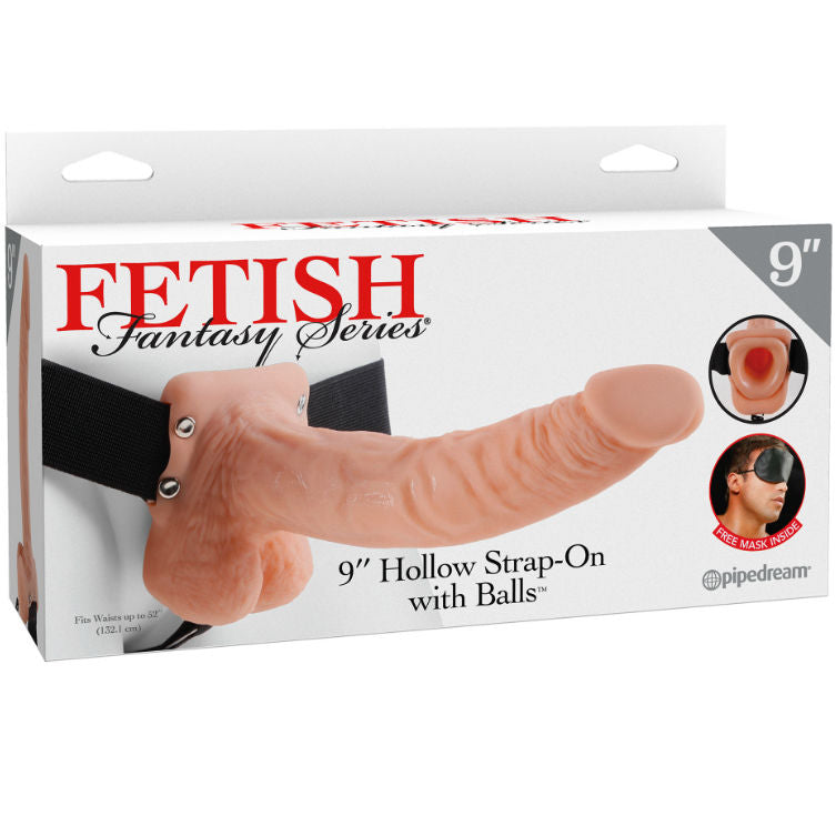Fetish Fantasy Series Series 9 Hollow Strap-On With Balls 22.9Cm Flesh