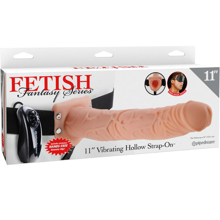 Fetish Fantasy Series Series 11 Hollow Strap-On Vibrating With Balls 27.9Cm Flesh