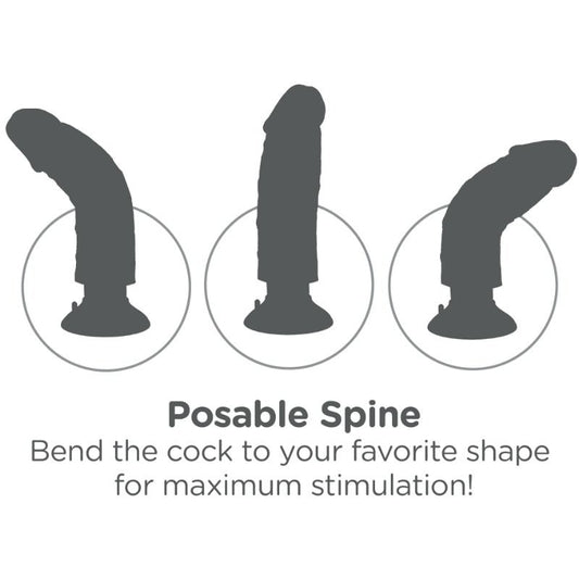 King Cock 15.24 Cm Vibrating Cock Flesh