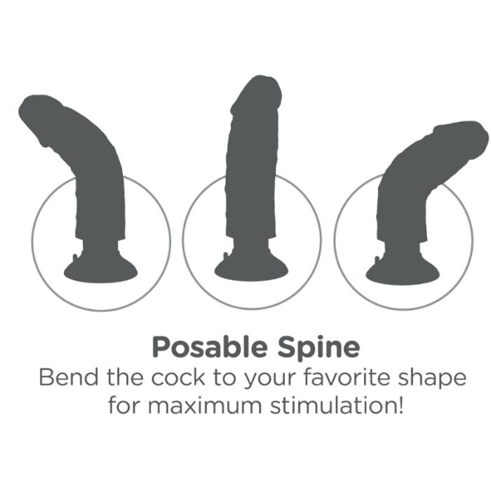 King Cock 25.5 Cm Vibrating Cock With Balls Flesh