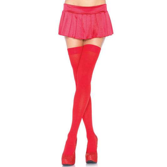 Leg Avenue Hosiery Leg Avenue - Nylon Thigh Highs Red