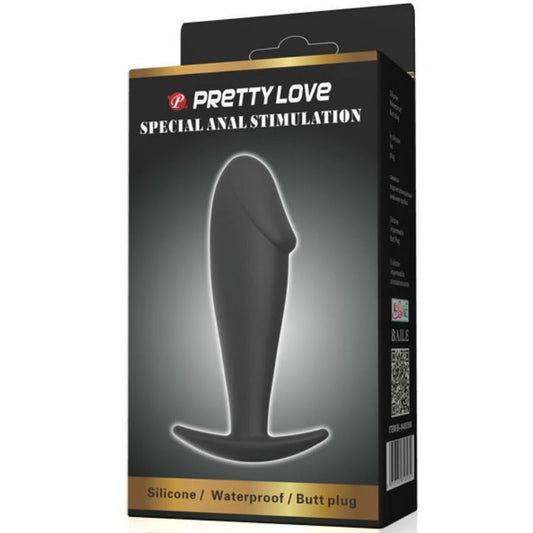 Pretty Love Bottom Pretty Love - Anal Plug Silicone Penis Form Black