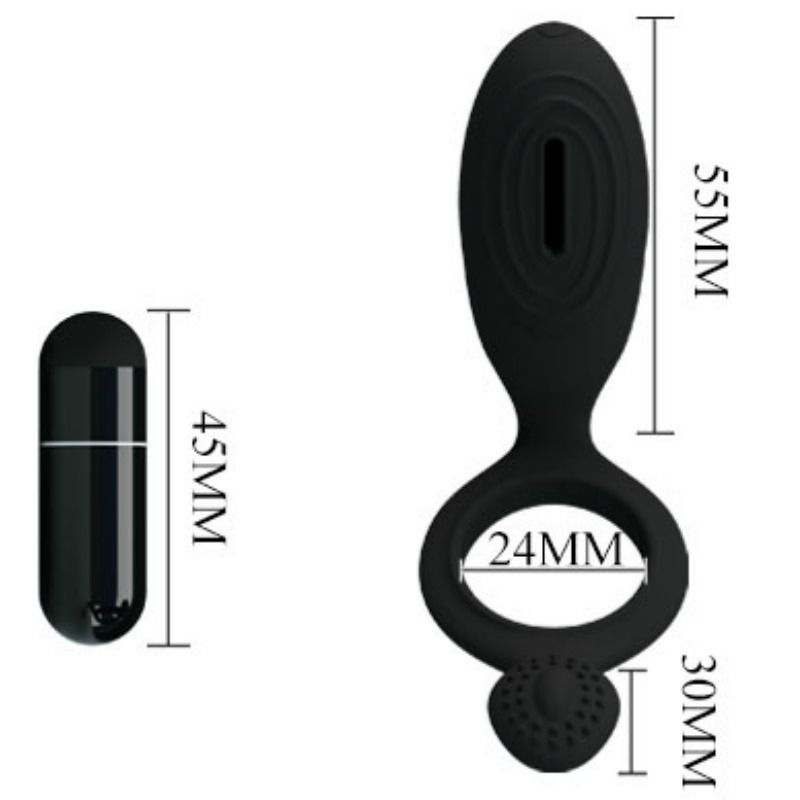 Pretty Love Male Pretty Love - Ethel Vibrating Ring With Stimulator