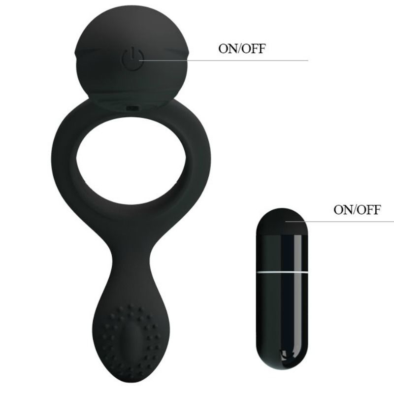 Pretty Love Male Pretty Love - Ethel Vibrating Ring With Stimulator