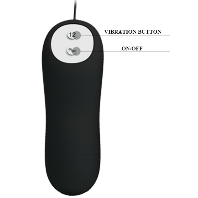 Pretty Love Bottom Pretty Love - Anal Plug Anchor Form Silicone 12 Vibration Modes Black