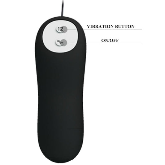 Pretty Love Bottom Pretty Love - Anal Plug Anchor Form Silicone 12 Vibration Modes Black