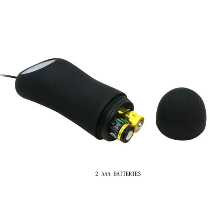 Pretty Love Silicone Anal Plug 12 Vibration Modes Black