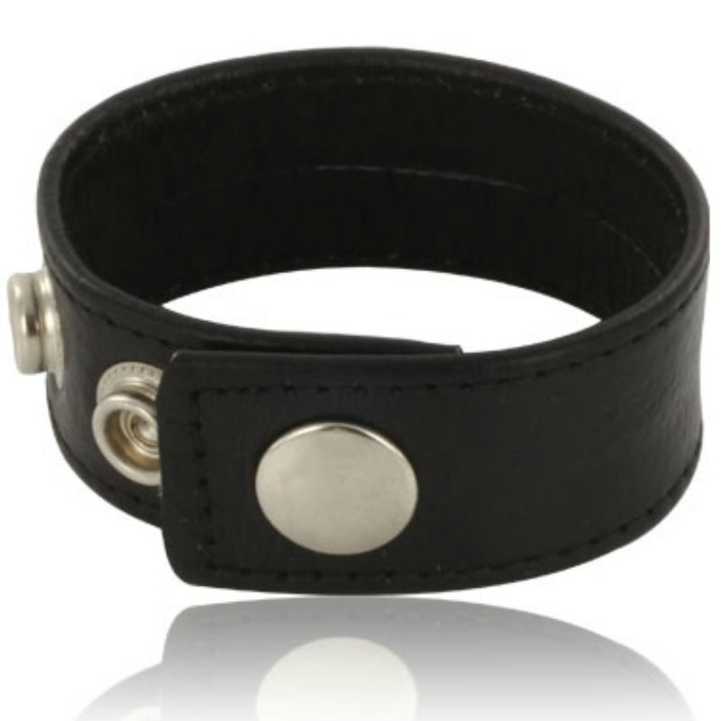 Leather Body Adjustable Leather Strap For Penis Black
