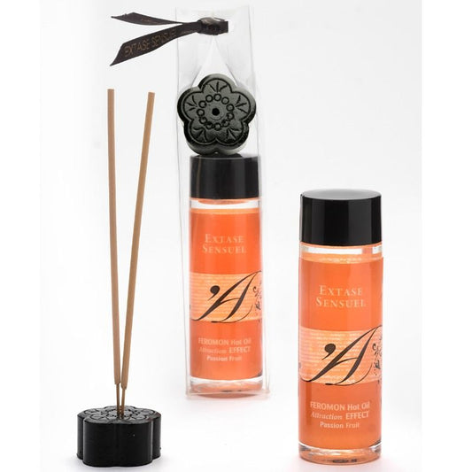 Extase Sensual Heat Effect Massage Oil With Passion Fruit Pheromones 100 Ml