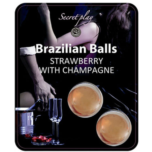 Secretplay Cosmetic Secretplay - Strawberry And Champagne Brazilian Balls Set