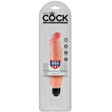 King Cock 17.8 Cm Vibrating Stiffy Flesh
