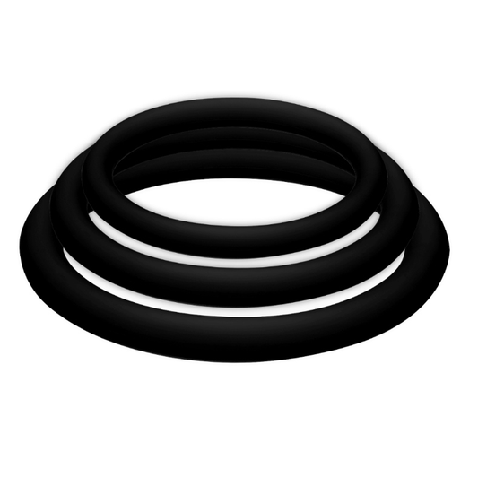Joydivision Potenzduo Plus 3 Black Rings Set - S, M, L