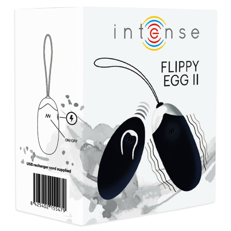 Intense Couples Toys Intense - Flippy Ii Vibrating Egg With Remote Control Black