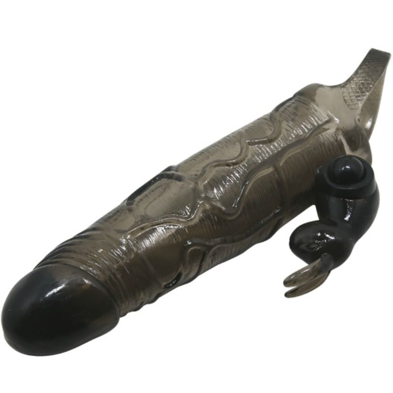 Baile For Him Baile - Brave Man Penis Cover With Rabbit Black 16.5 Cm