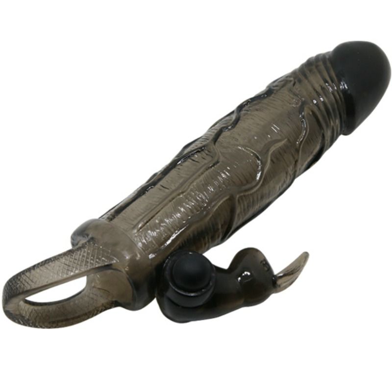 Baile For Him Baile - Brave Man Penis Cover With Rabbit Black 16.5 Cm