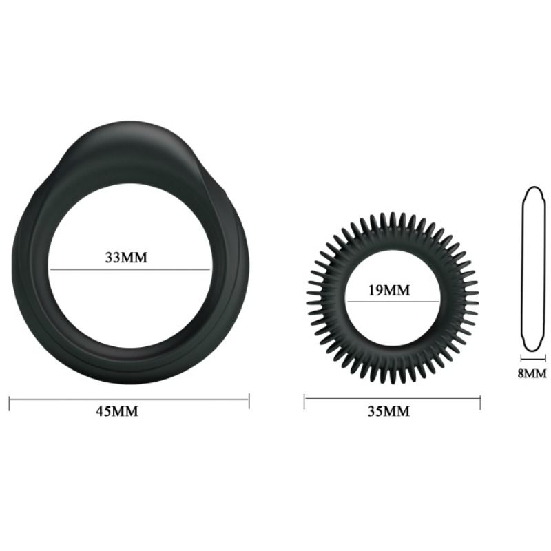 Baile For Him Baile - Kit 2 Silicone Rings Ring Manhood