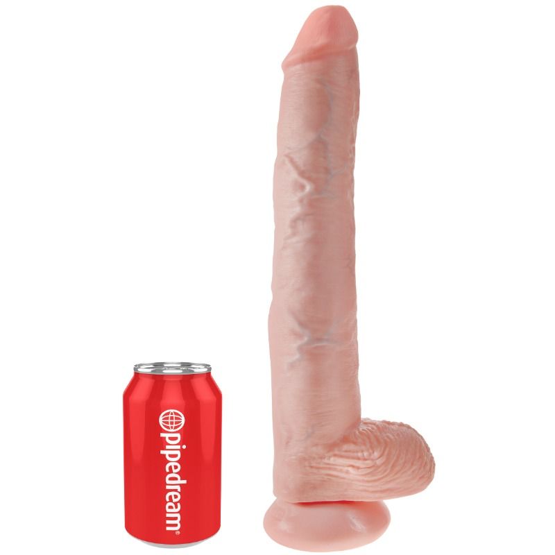 King Cock Dildo With Balls 35.6 Cm Flesh