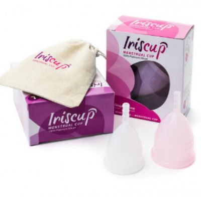 Iriscup Large Pink Month Cup + Free Sterilizer Bag