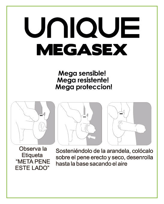 Uniq Megasex Latex Free Sensitive Condoms 3 Units