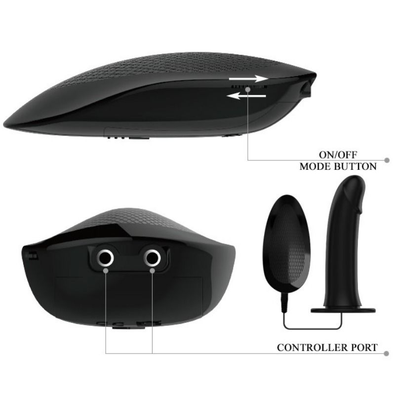 Pretty Love Male Pretty Love - Vito Strap On With Hollow Dildo And Vibration 17.3 Cm