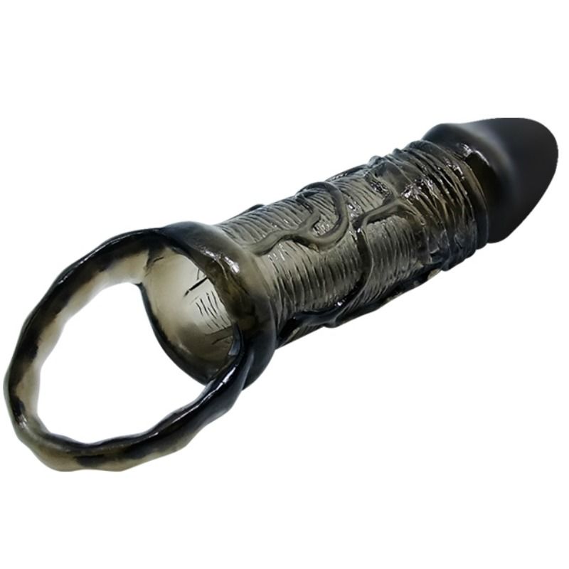 Baile For Him Baile - Penis Extender Cover With Strap For Testicles Black 13.5 Cm