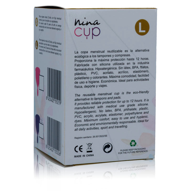 Nina Kikí Menstrual Cup Pink - Size L