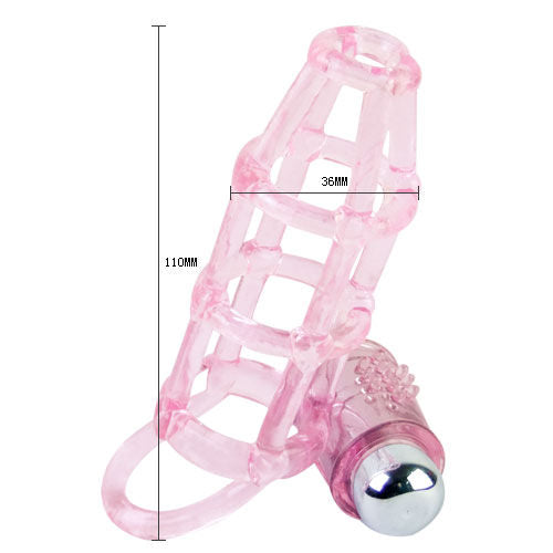 Baile For Him Baile - Sweet 10 Rhythms Silicone Cover And Ring For The Pink Penis