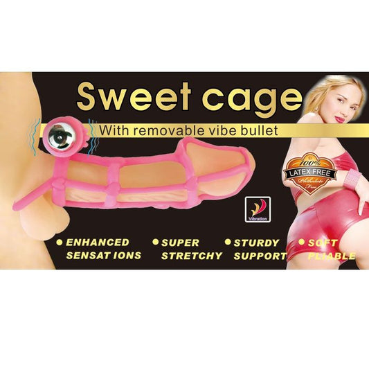 Baile For Him Baile - Sweet 10 Rhythms Silicone Cover And Ring For The Pink Penis