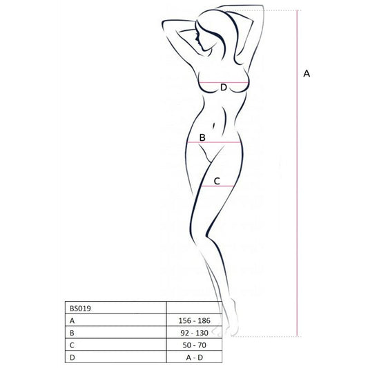 Passion Woman Bodystockings Passion - Woman Bs019 White Bodystocking One Size