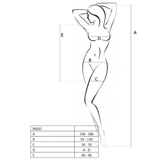 Passion Woman Bodystockings Passion - Woman Bs025 Bodystocking White Dress Style One Size