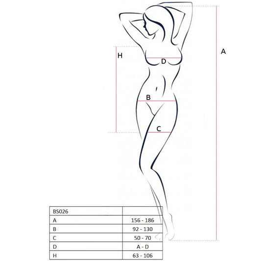 Passion Woman Bodystockings Passion - Woman Bs026 Black Dress Style Bodystocking One Size