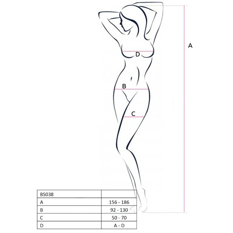 Passion Woman Passion - Woman Bs038 White Bodystocking One Size