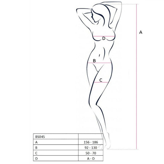 Passion Woman Passion - Woman Bs045 Bodystocking Black One Size