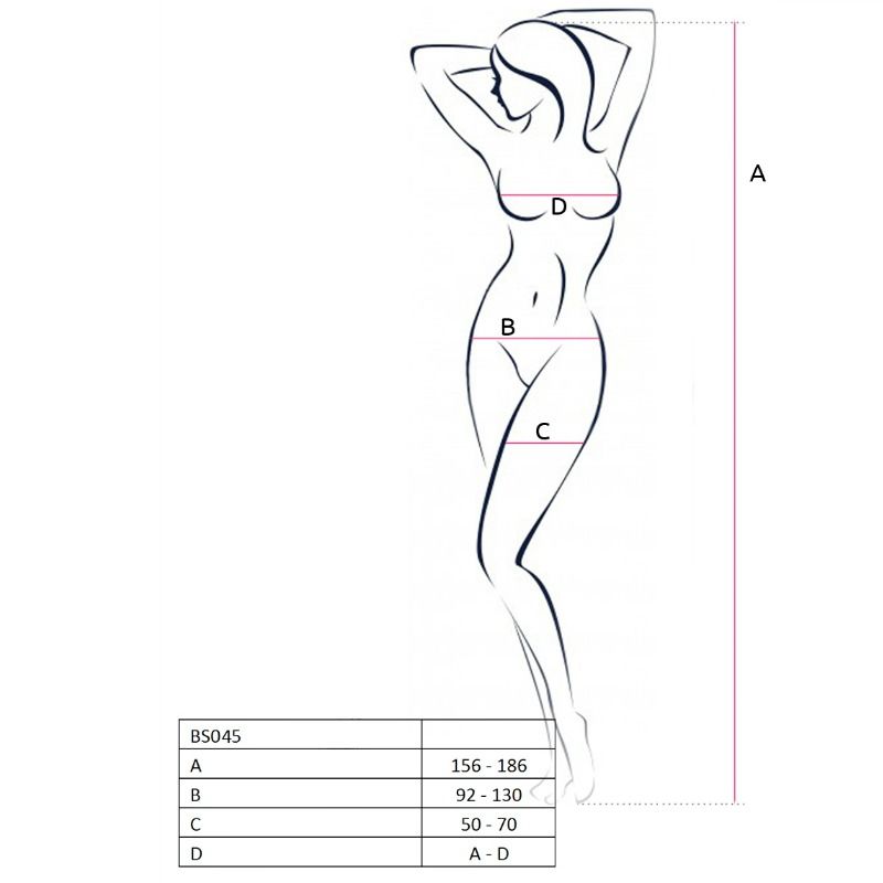 Passion Woman Passion - Woman Bs045 White Bodystocking One Size