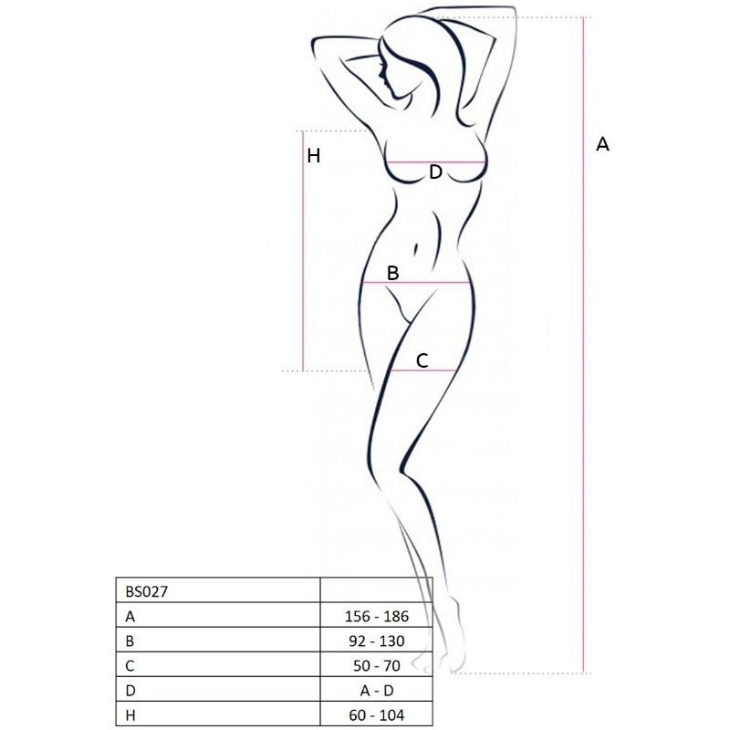 Passion Woman Bodystockings Passion - Woman Bs027 Black Dress Style Bodystocking One Size