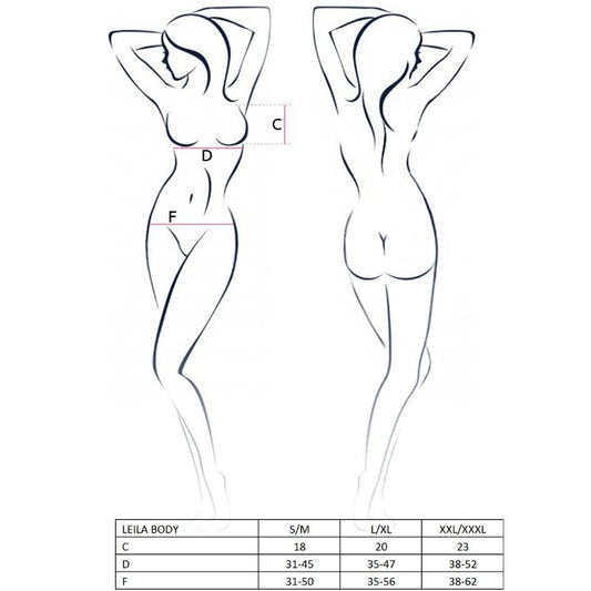 Passion Woman Teddies Passion - Woman Leila Teddy Negro Talla L/Xl