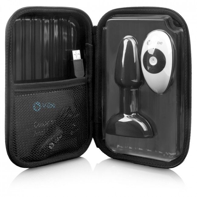 B-Vibe Rimming Remote Control Anal Plug Petite Black