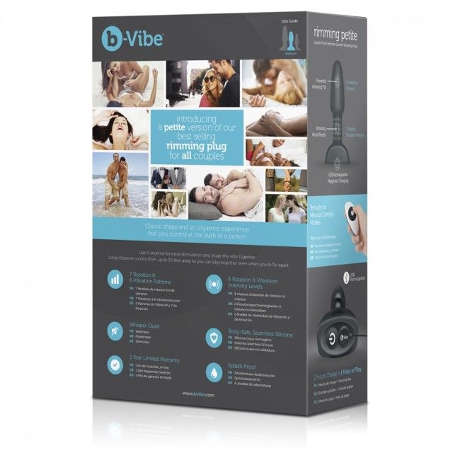 B-Vibe Rimming Remote Control Anal Plug Petite Black