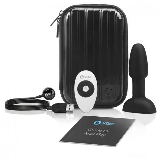 B-Vibe Rimming Remote Control Anal Plug Petite Black