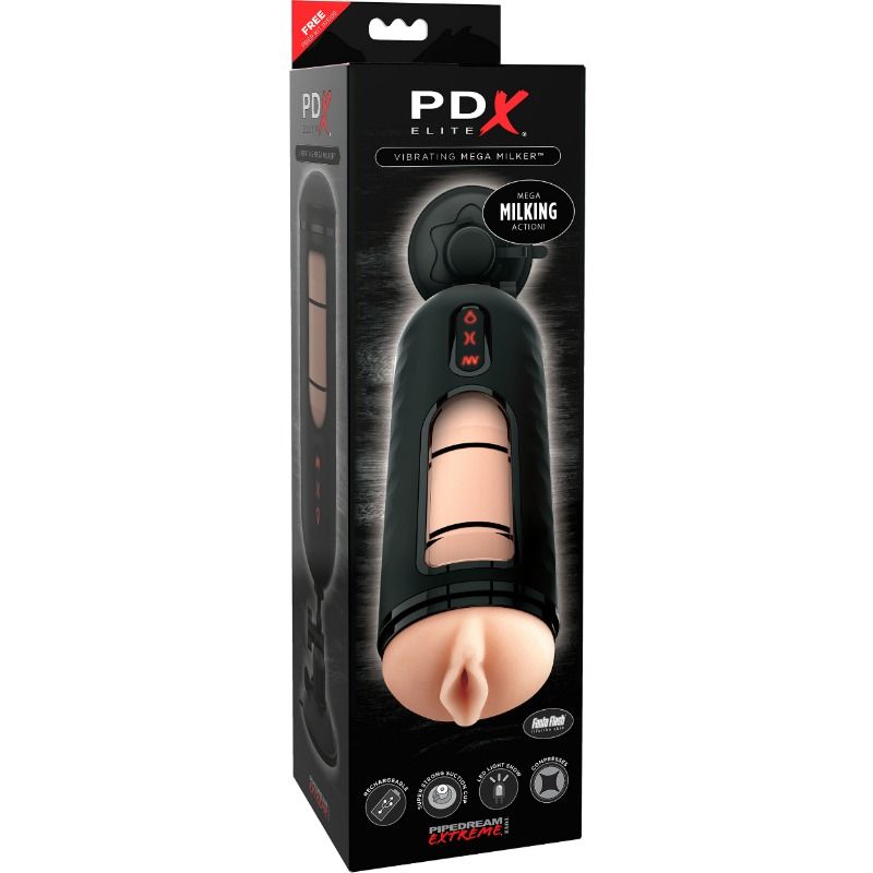 Pipedream PDX Elite Vibrating Mega Milker Black