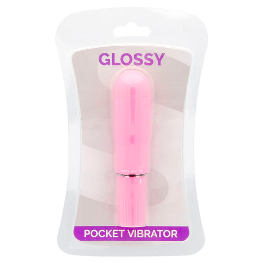 Glossy Pocket Vibrator Deep Rose