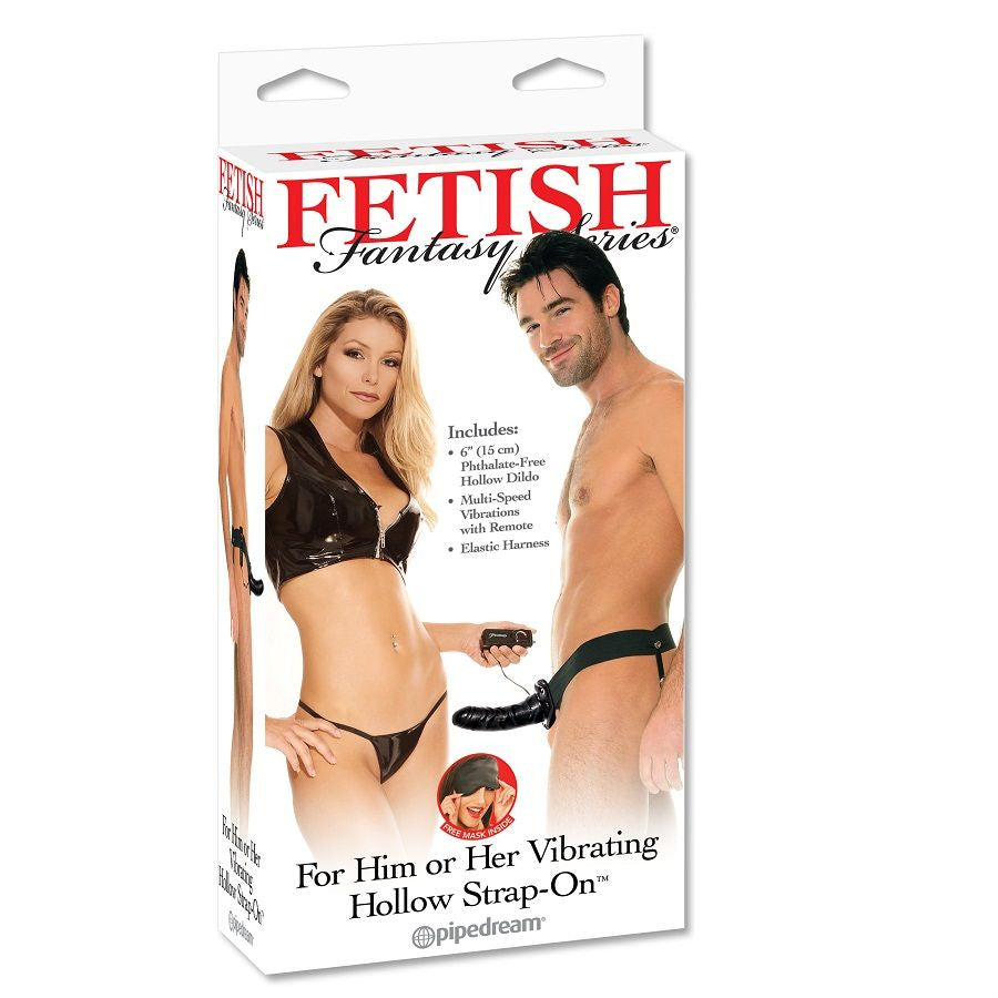 Pipedream Fetish Fantasy For Him or Her Vibrating Hollow Strap-On