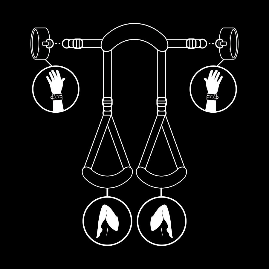 Fetish Submissive Bondage Fetish Submissive - Open Legs Position With Noprene Lining Handcuffs