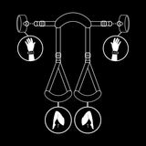 Fetish Submissive Bondage Fetish Submissive - Open Legs Position With Noprene Lining Handcuffs
