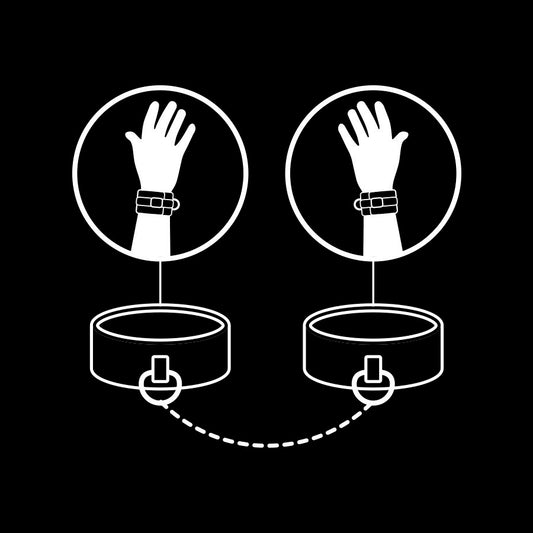 Fetish Submissive Bondage Fetish Submissive - Vegan Leather Handcuffs With Noprene Lining